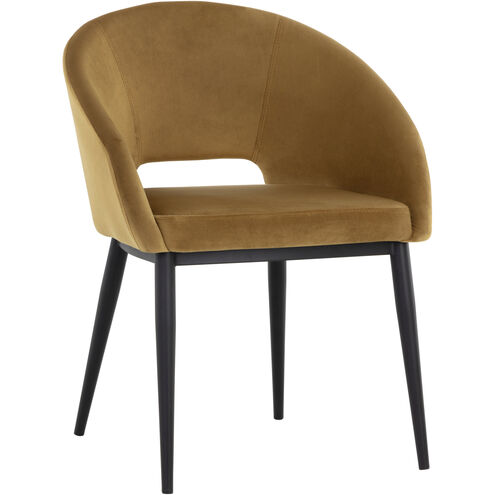 Thatcher Black / Gold Sky Dining Armchair